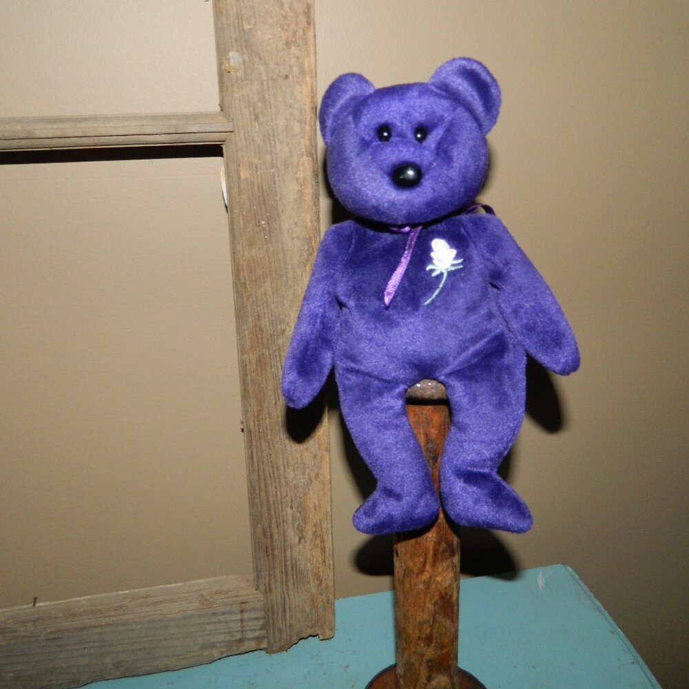 Princess Diana TY Beanie Baby Purple Bear